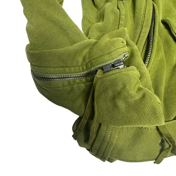 SALE NWT Free People Rebel Rebel Knit Moto Jacket green xs - Picture 12 of 16